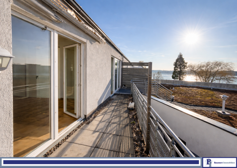 Wasserblick von der Terrasse Berlin Wohnung Wasserblick: 1,5-Zimmer-DG mit Aufzug und Westterrasse in K�penick