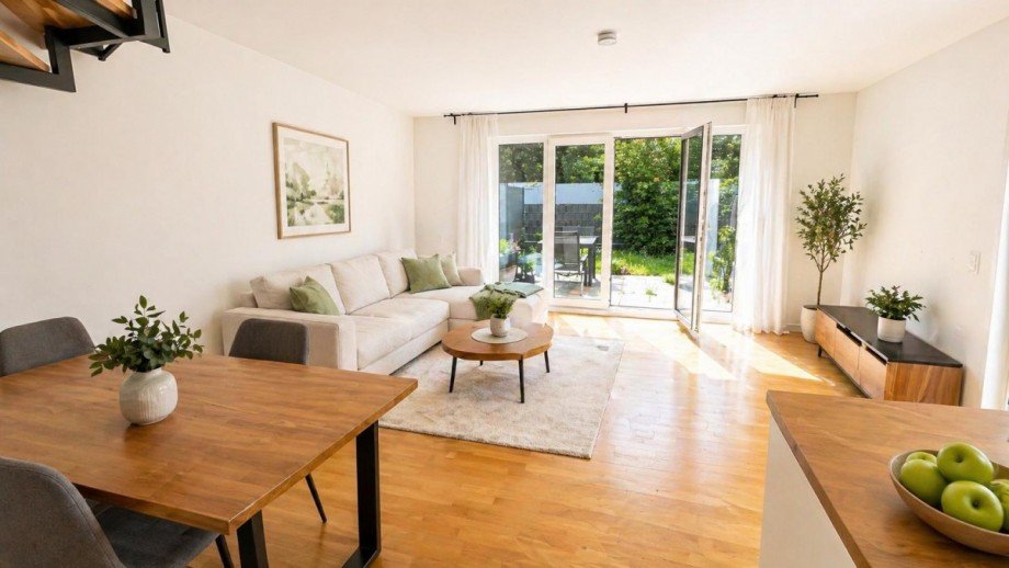Wohnzimmer EG Doppelhaush�lfte Berlin