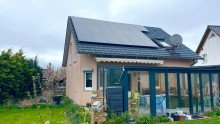 Hausansicht aus dem Garten lWohnen mit Sonne im Herzen - Einfamilienhaus mit S�dgarten & Wintergartenidylle in M�hlenbeck