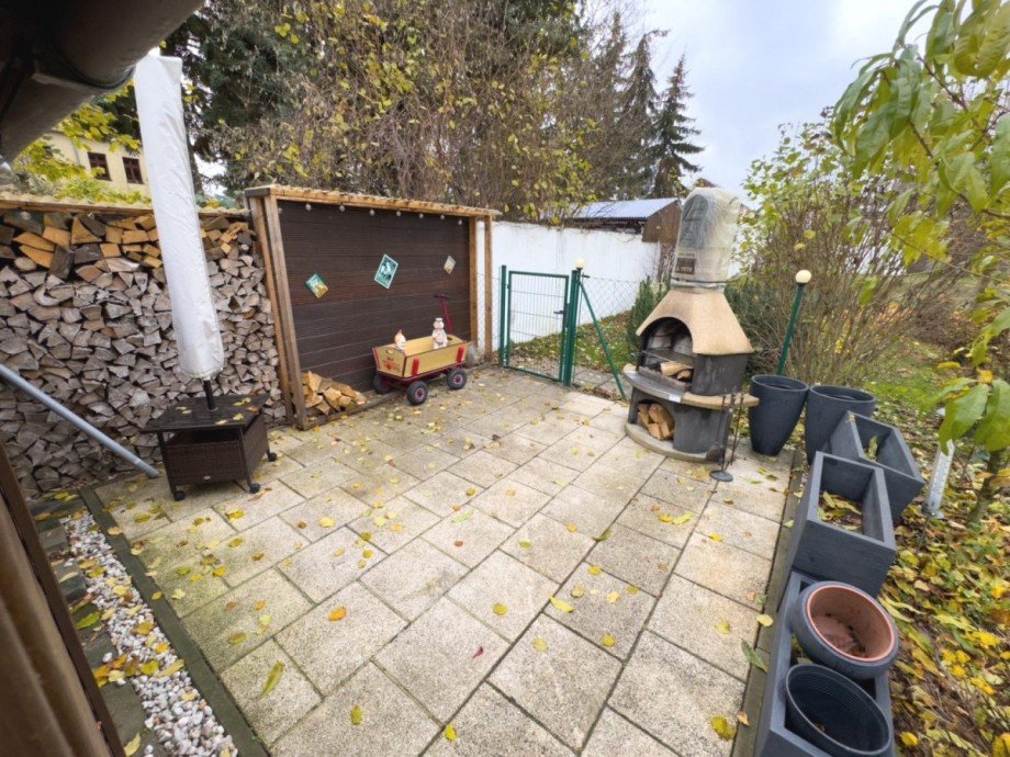 Terrasse im Garten Einfamilienhaus Berlin