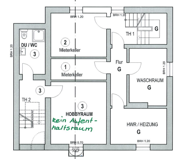 Grundriss UG Wohnung Berlin