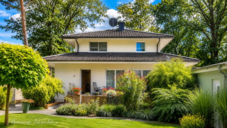 Ansicht vom Garten Einfamilienhaus Z�hlsdorf