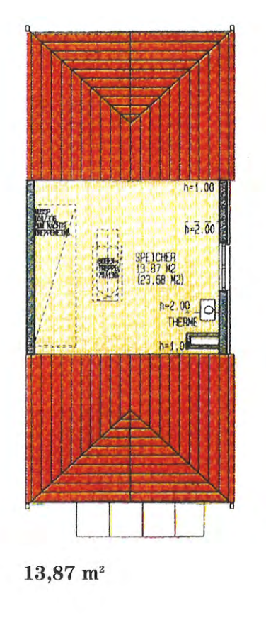 Grundriss Spitzboden Reihenmittelhaus Hoppegarten