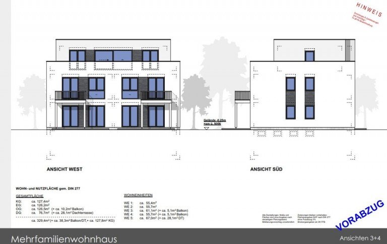 MFH Ansicht 3 und 4 2022 Kaulsdorf S�d Berlin Grundst�ck Mehrfamilienhaus inkl. Baugrundst�ck+Top Lage+