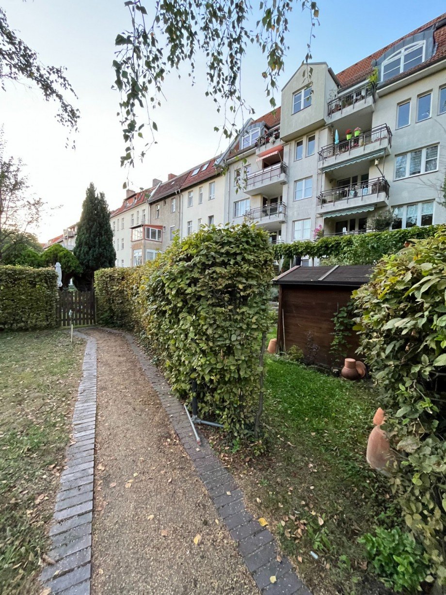 Blick aus dem Garten Wohnung Berlin