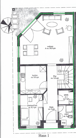 Grundriss EG Doppelhaush�lfte Berlin
