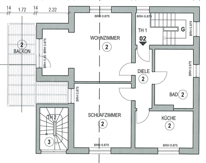 Grundriss 1.OG Mehrfamilienhaus Berlin
