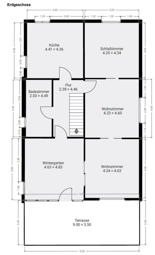 Grundriss EG Einfamilienhaus Berlin