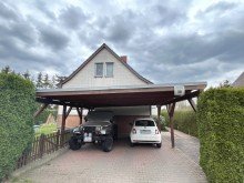 Hausansicht von der Stra�e Oranienburg-Schmachtenhagen: Charmantes Einfamilienhaus mit Vollkeller, 2 B�dern und Garten