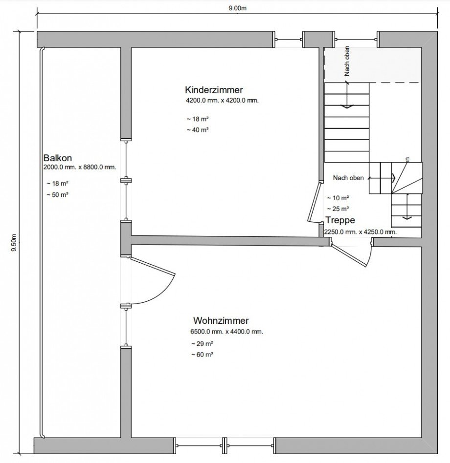 Grundriss VH Obergeschoss Zweifamilienhaus Berlin