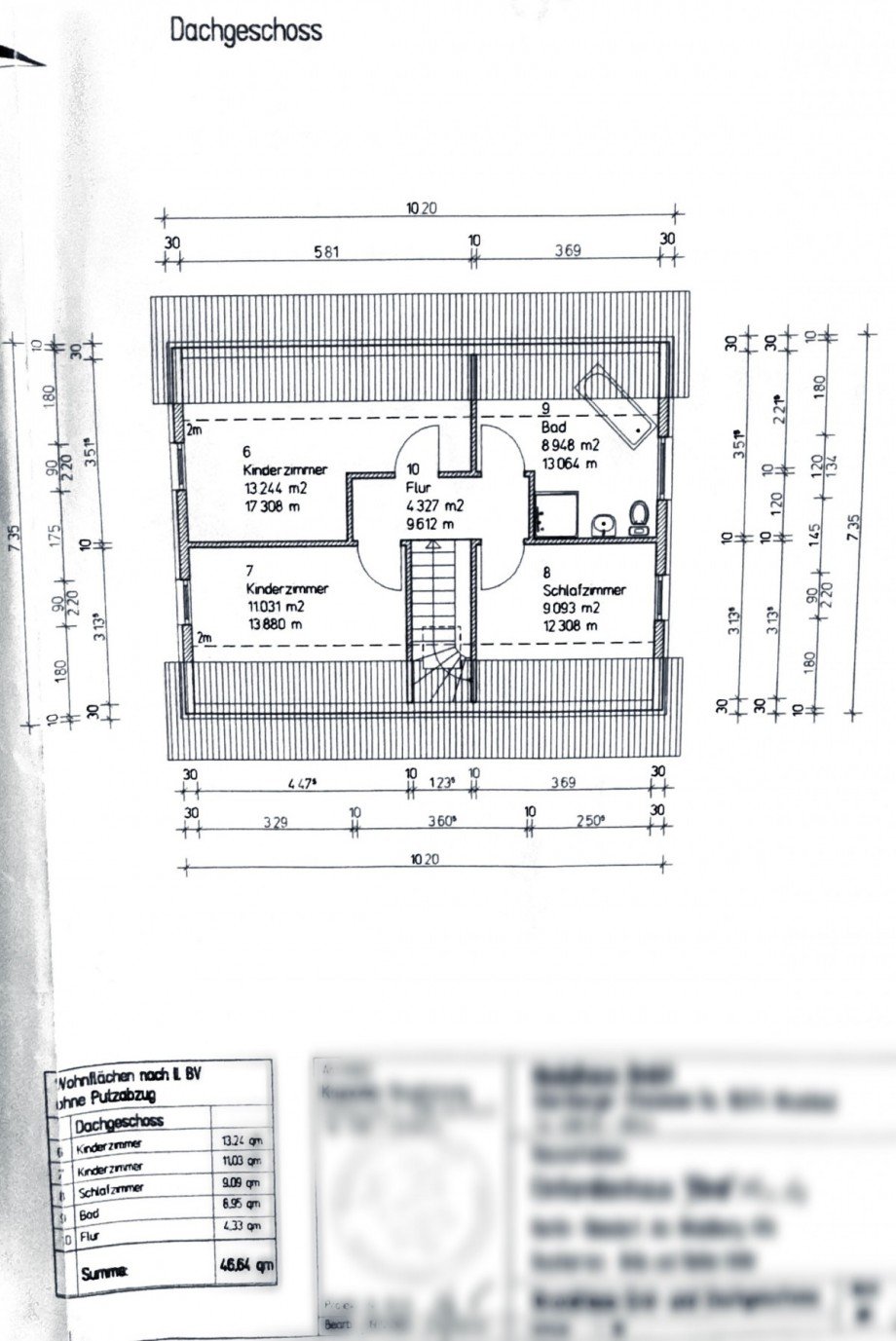 Grundriss Dachgeschoss Einfamilienhaus Berlin