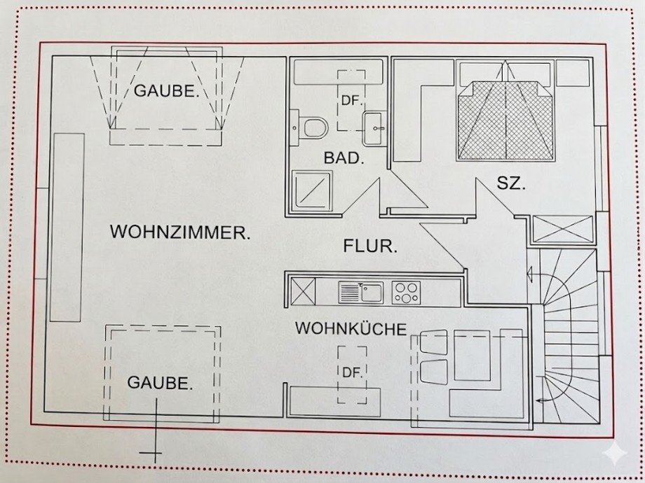 Grundriss DG Einfamilienhaus Berlin