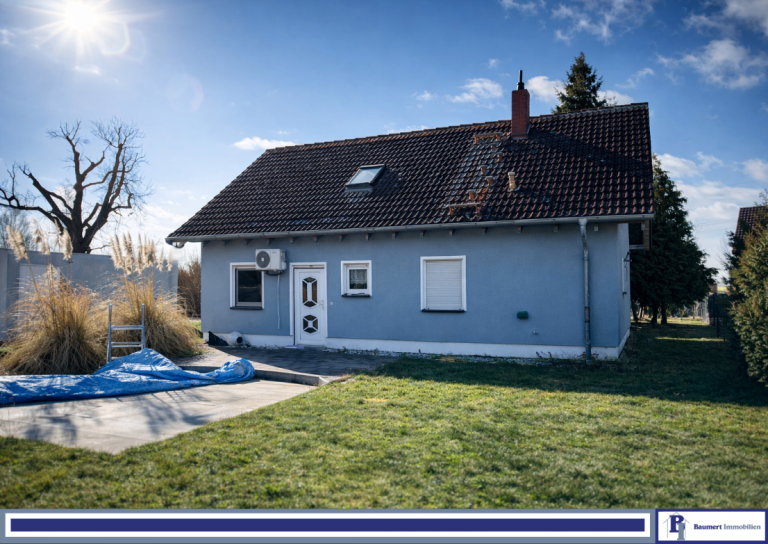 Hausansicht Gerbisdorf Einfamilienhaus Einfamilienhaus mit grossem Garten und viel Potenzial am Leipziger Flughafen