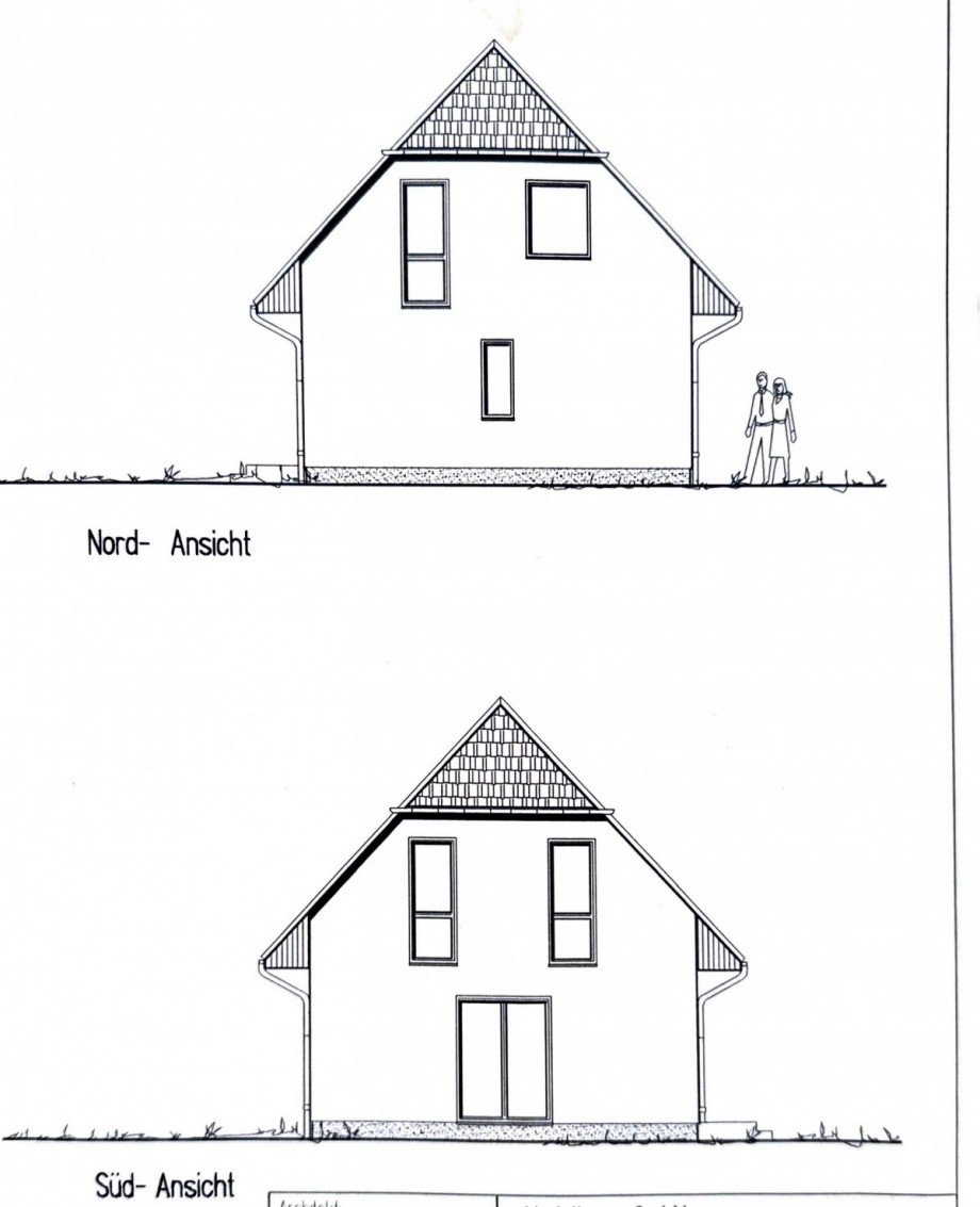 Nord und S�d Ansicht Einfamilienhaus Berlin