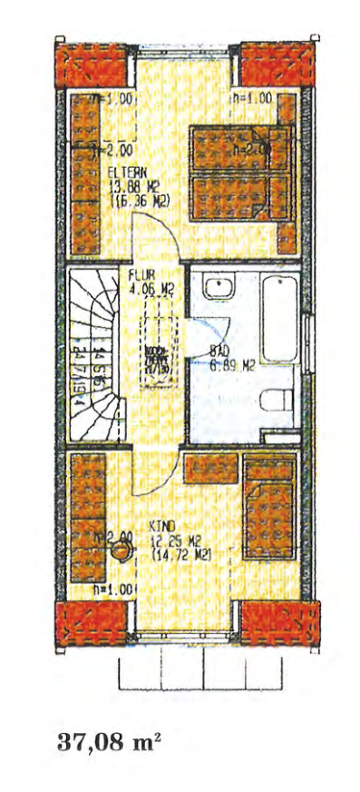 Grundriss DG Reihenmittelhaus Hoppegarten