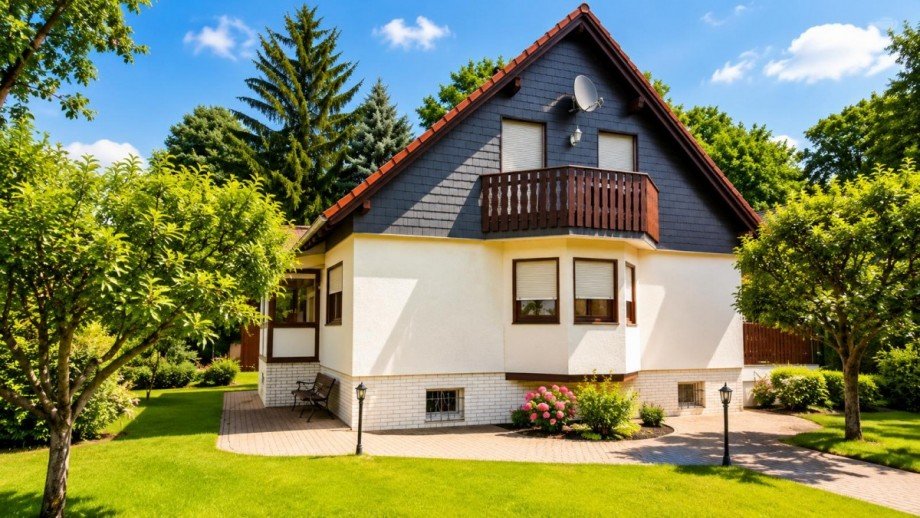 Hausansicht von der Stra�e Einfamilienhaus Berlin