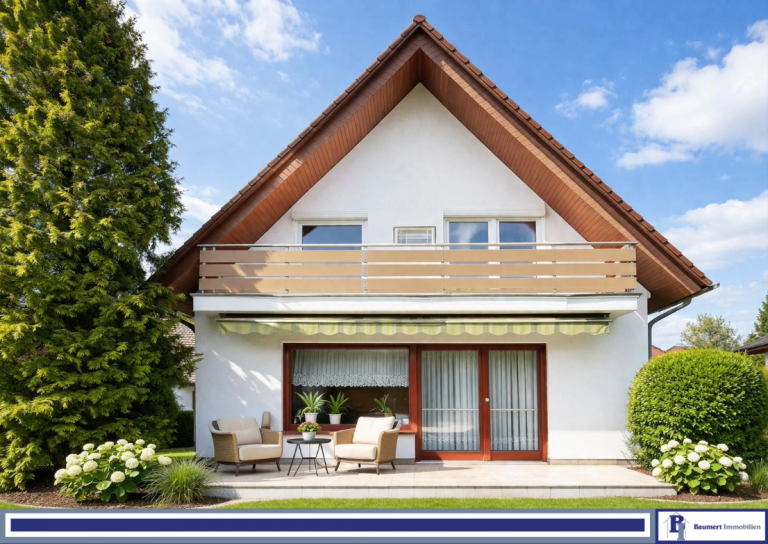 Hausansicht Berlin Einfamilienhaus Familienparadies mit Garten, Balkon und Keller in Wittenau